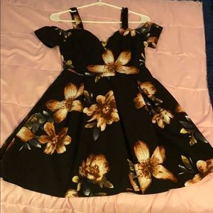 black floral dress